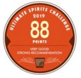 Ultimate Spirits Challenge 2019 - Very Good Strong Recommendation 88 points