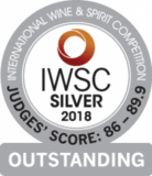 IWSC 2018 - Silver Judges Score 86-89.9 OUTSTANDING